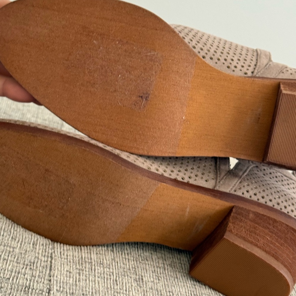 BP Taupe Perforated Ankle Booties - Picture 7 of 8